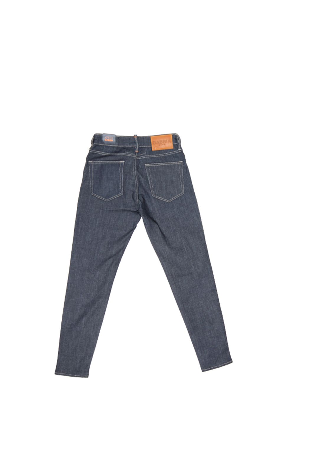 Gabbia Slim Leg Jeans – Dark Blue mit weißen Nähten