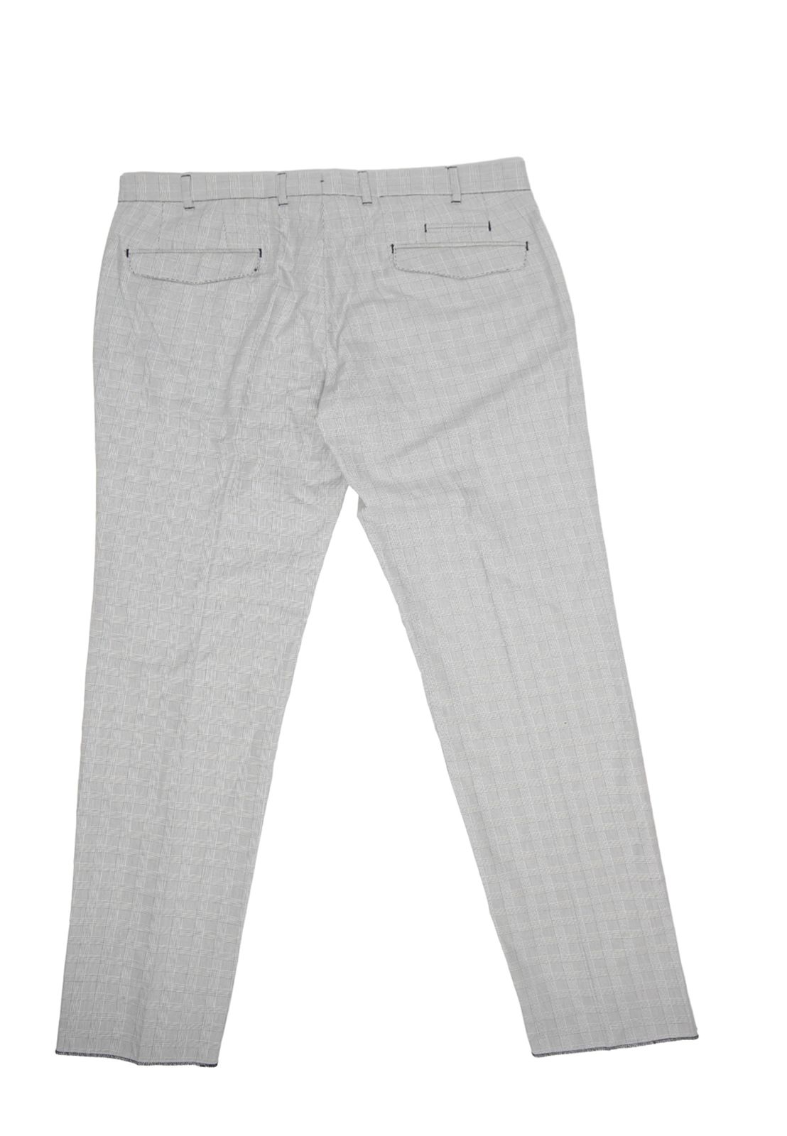 Anzug-Sommerhose – Grau kariert mit Bügelfalte
