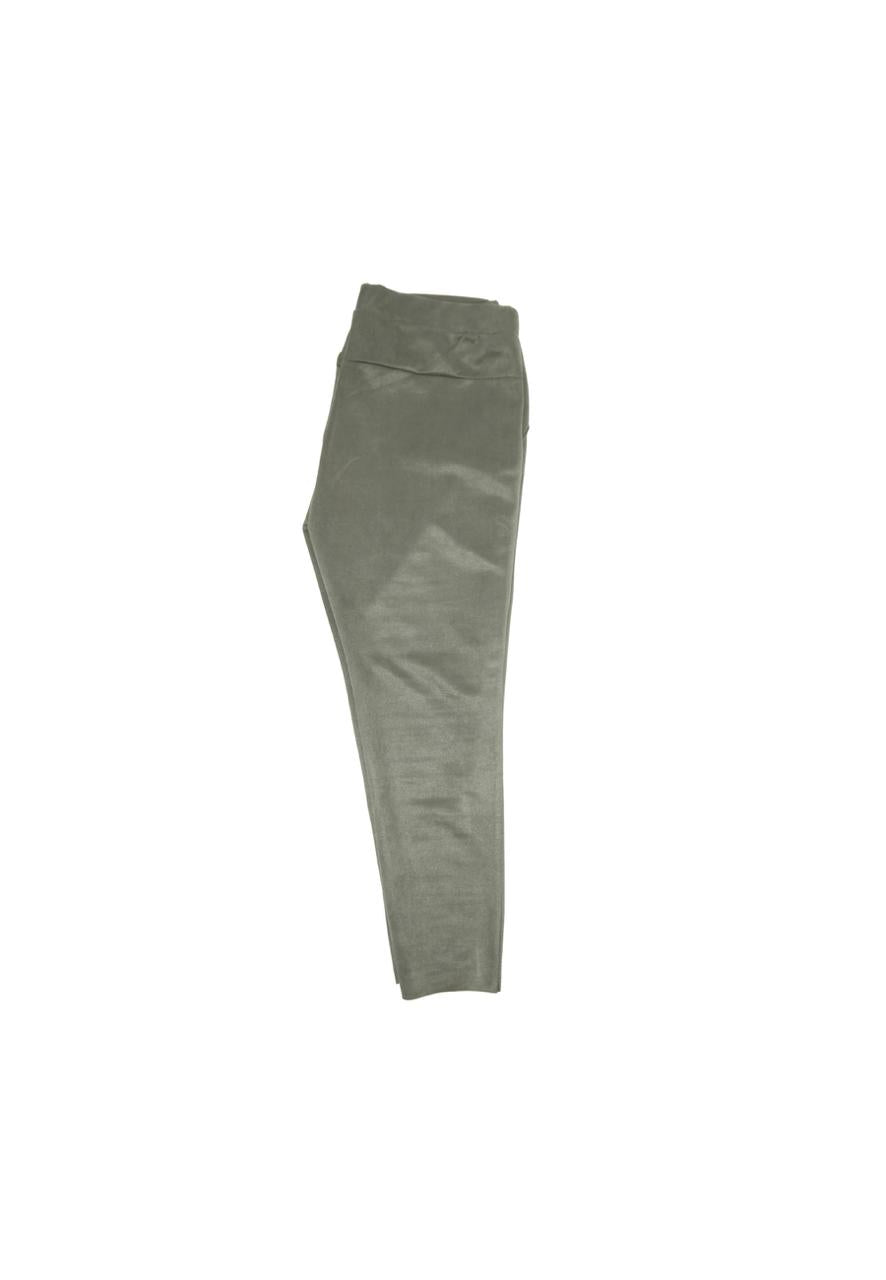 Miss Goodlife Leggings – Wildlederoptik in Grün