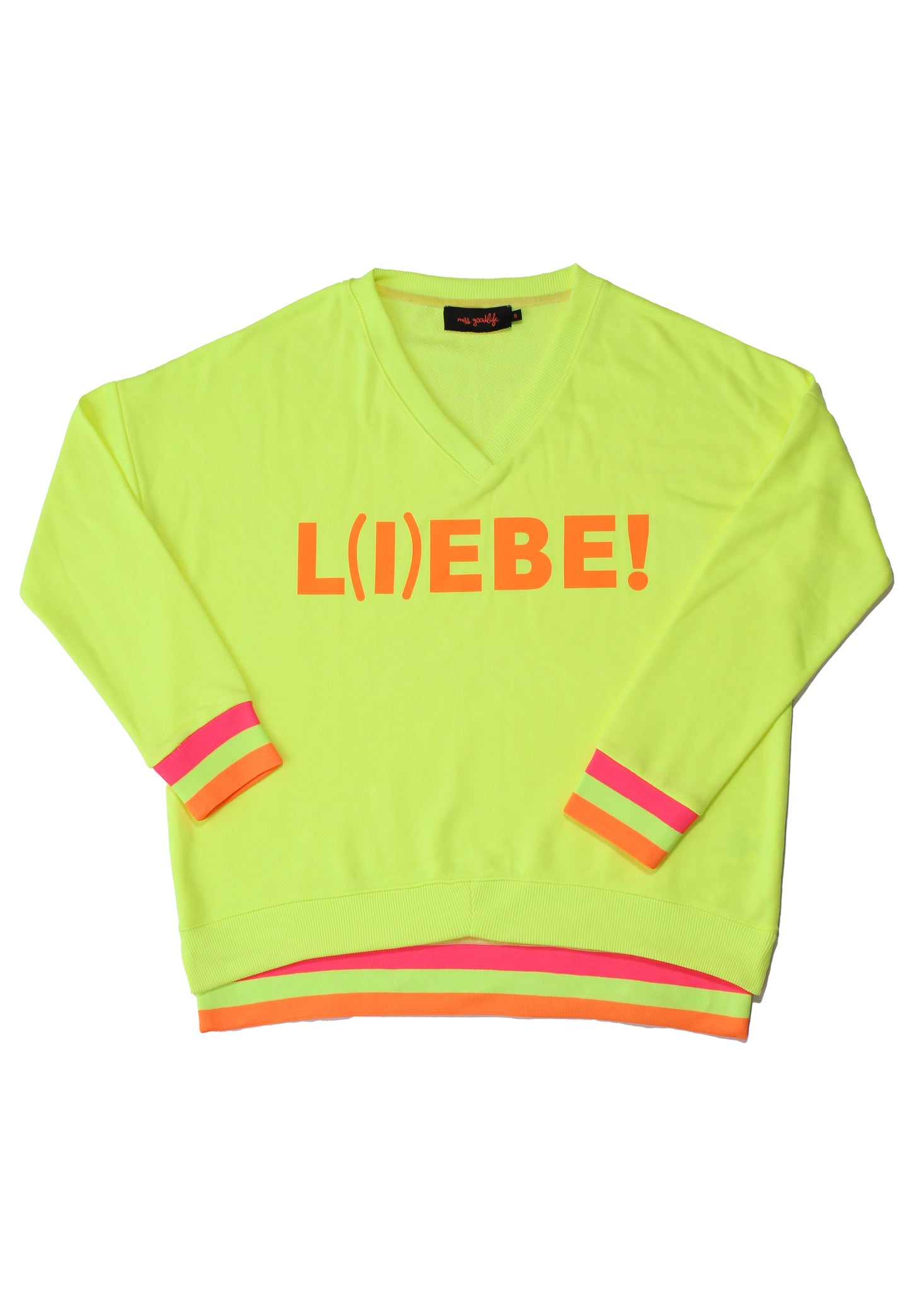 miss goodlife V-Neck Sweater „L(I)EBE!“