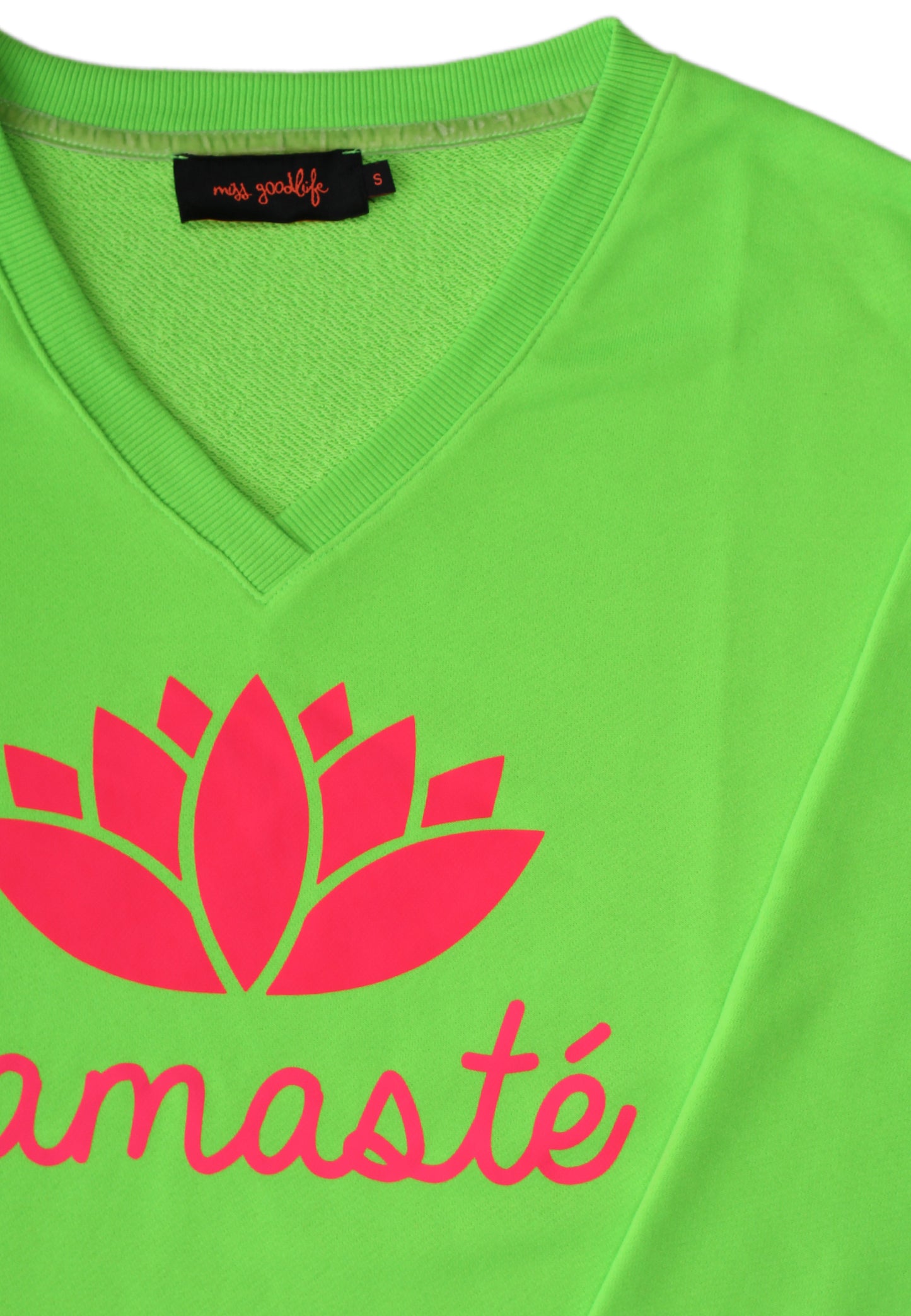 miss goodlife V-Neck Sweater „Namasté“