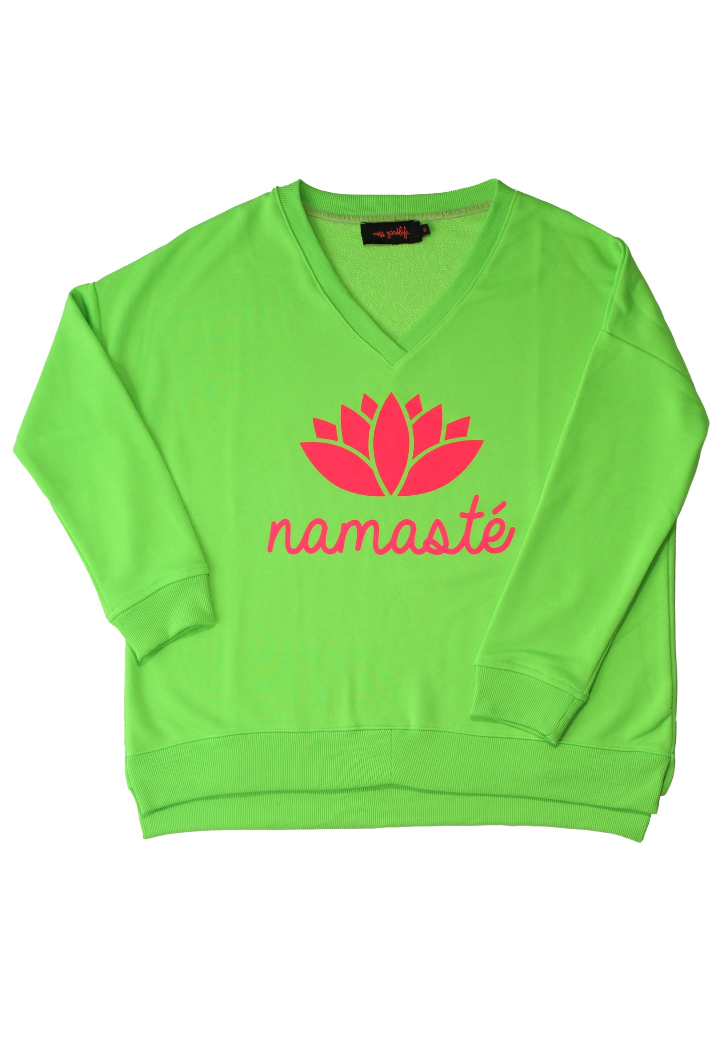 miss goodlife V-Neck Sweater „Namasté“