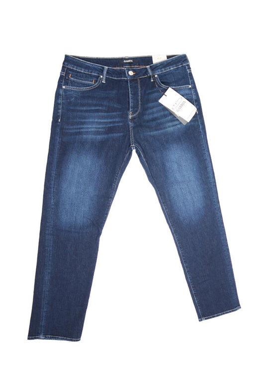 Gabbia Straight Leg Jeans – Used Look mit Knopfleiste