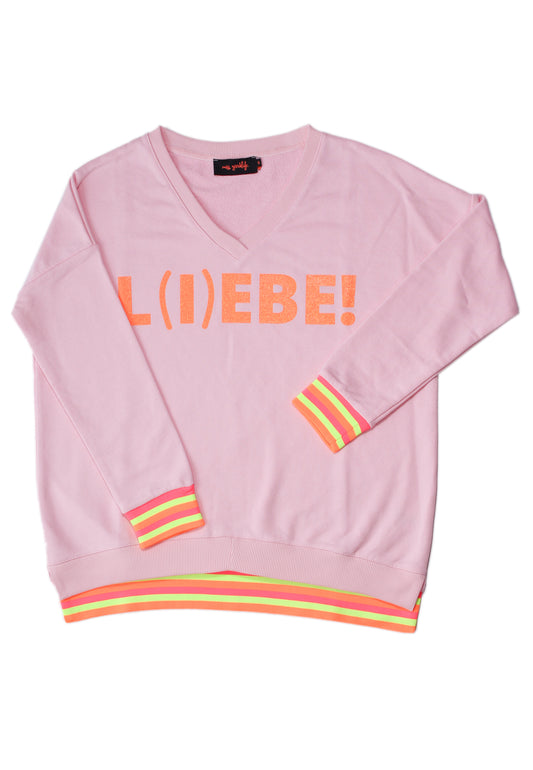 miss goodlife V-Neck Sweater „L(I)EBE!“