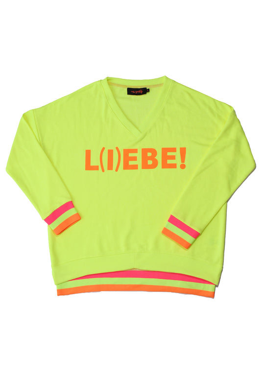 miss goodlife V-Neck Sweater „L(I)EBE!“