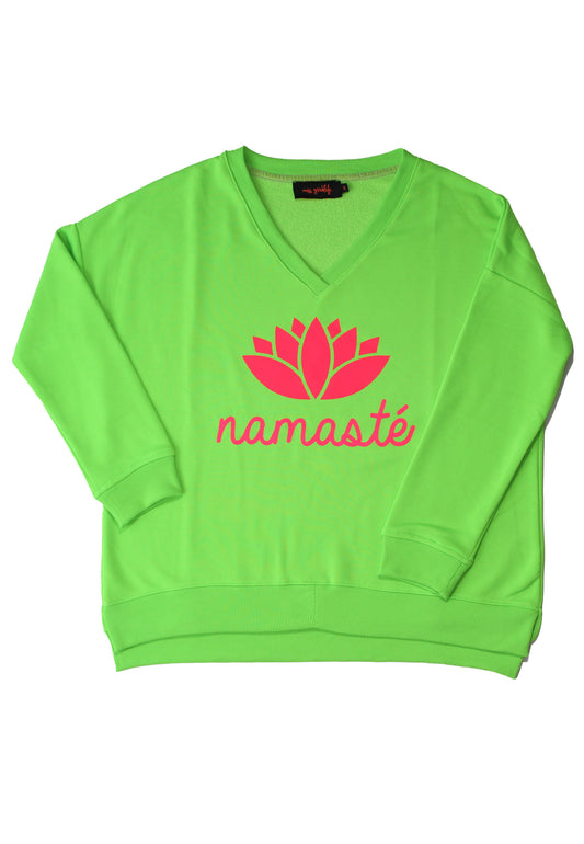 miss goodlife V-Neck Sweater „Namasté“